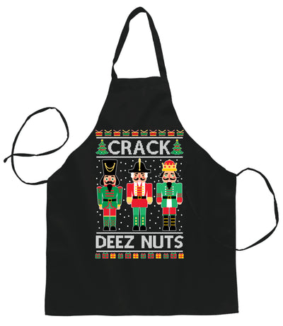 Ugly Ugly Christmas Crack Deez Nuts Meme Christmas Ugly Christmas Sweater Ugly Christmas Butcher Graphic Apron for Kitchen BBQ Grilling Cooking