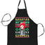 Ugly Ugly Christmas Santa Keg Stand Beer Drinking Drunk Christmas Ugly Christmas Sweater Ugly Christmas Butcher Graphic Apron for Kitchen BBQ Grilling Cooking