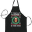Theres a Cookie in This Oven Pregnancy Announcement Christmas Ugly Christmas Sweater Ugly Christmas Butcher Graphic Apron for Kitchen BBQ Grilling Cooking