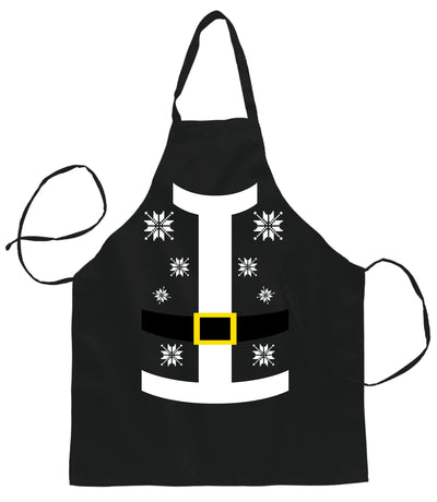 Ugly Ugly Christmas Santa Snow Belt Ugly Christmas Sweater Ugly Christmas Butcher Graphic Apron for Kitchen BBQ Grilling Cooking