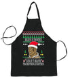 Tyson lisp Believe in Thomthin Thacrifithing Everythin Christmas Ugly Christmas Sweater Ugly Christmas Butcher Graphic Apron for Kitchen BBQ Grilling Cooking