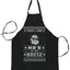 Theres Some Hos in The House Santa Christmas Ugly Christmas Sweater Ugly Christmas Butcher Graphic Apron for Kitchen BBQ Grilling Cooking