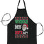 Ugly Ugly Christmas Where My Hos at Santa Christmas Ugly Christmas Sweater Ugly Christmas Butcher Graphic Apron for Kitchen BBQ Grilling Cooking