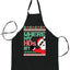 Ugly Ugly Christmas Where My Ho's at? Ugly Christmas Sweater Ugly Christmas Butcher Graphic Apron for Kitchen BBQ Grilling Cooking