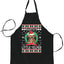 Ugly Ugly Christmas Santa's Little Yelper  Ugly Christmas Sweater Ugly Christmas Butcher Graphic Apron for Kitchen BBQ Grilling Cooking