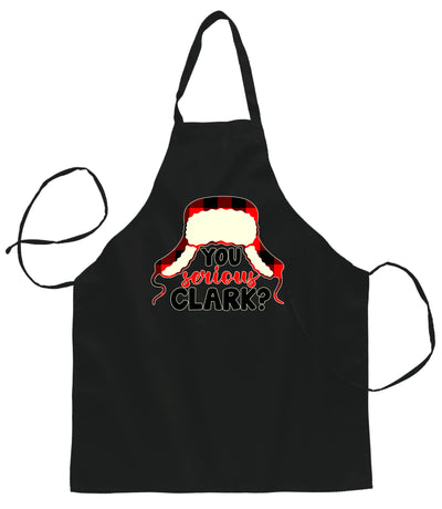 You Serious Clark?  Ugly Christmas Sweater Ugly Christmas Butcher Graphic Apron for Kitchen BBQ Grilling Cooking