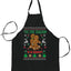 Tis' The Season to Be Naughty  Ugly Christmas Sweater Ugly Christmas Butcher Graphic Apron for Kitchen BBQ Grilling Cooking