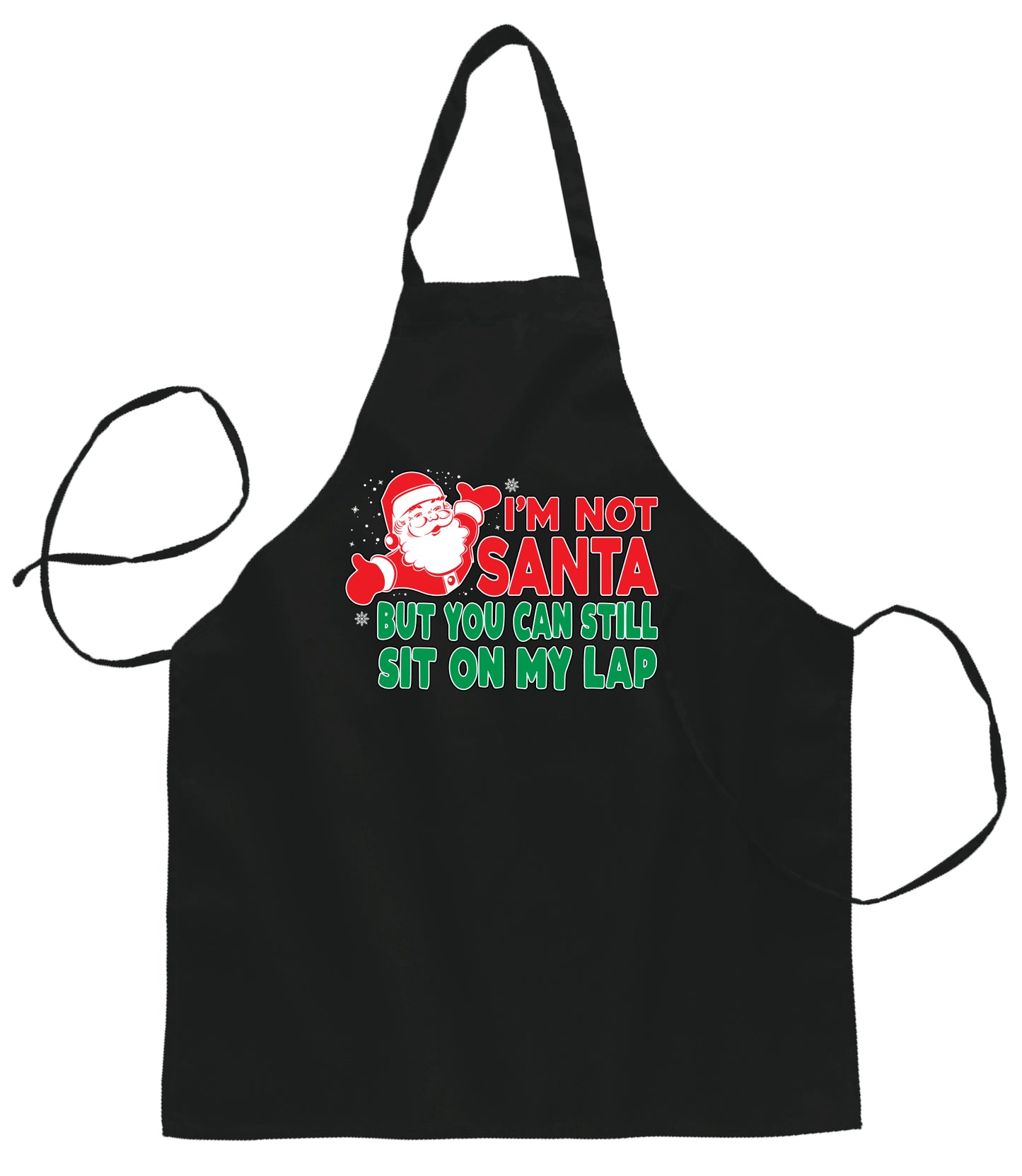 I'm Not Santa But You Can Still Sit On My Lap  Ugly Christmas Sweater Ugly Christmas Butcher Graphic Apron for Kitchen BBQ Grilling Cooking