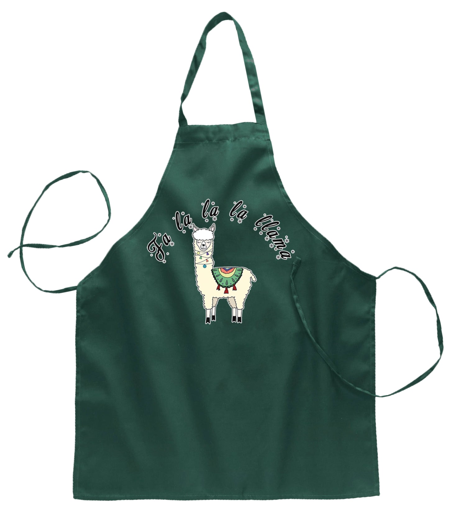 FA la la la Llama Xmas Ilama Ugly Christmas Sweater Ugly Christmas Butcher Graphic Apron for Kitchen BBQ Grilling Cooking