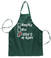 Ugly Ugly Christmas Naughty Nice I Elfed It Up Again  Ugly Christmas Sweater Ugly Christmas Butcher Graphic Apron for Kitchen BBQ Grilling Cooking