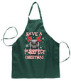 Ugly Ugly Christmas Have A Purrfect  Ugly Christmas Sweater Ugly Christmas Butcher Graphic Apron for Kitchen BBQ Grilling Cooking