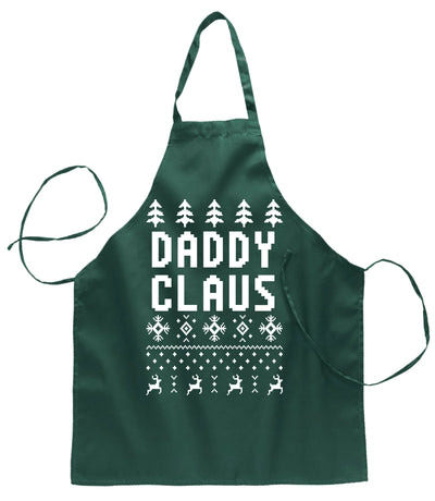 Ugly Ugly Christmas Daddy Claus Christmas Ugly Christmas Sweater Ugly Christmas Butcher Graphic Apron for Kitchen BBQ Grilling Cooking