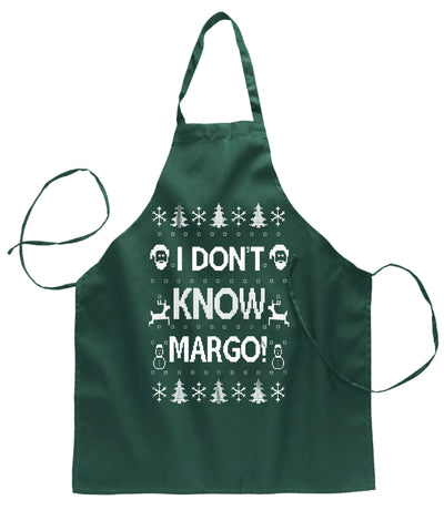 Ugly Ugly Christmas I Don't Know Margo Christmas Ugly Christmas Sweater Ugly Christmas Butcher Graphic Apron for Kitchen BBQ Grilling Cooking