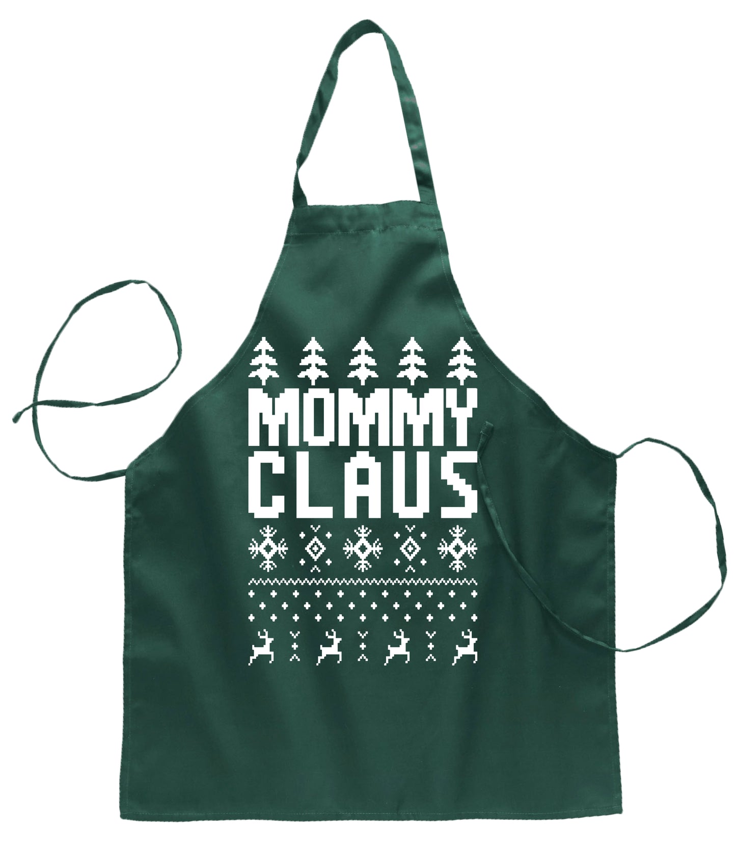 Ugly Ugly Christmas Mommy Claus Christmas Ugly Christmas Sweater Ugly Christmas Butcher Graphic Apron for Kitchen BBQ Grilling Cooking