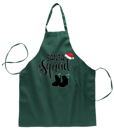 Ugly Ugly Christmas Santa Squad Xmas Hat Boots Christmas Ugly Christmas Sweater Ugly Christmas Butcher Graphic Apron for Kitchen BBQ Grilling Cooking
