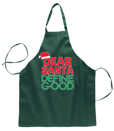 Ugly Ugly Christmas Dear Santa Define Good Christmas Ugly Christmas Sweater Ugly Christmas Butcher Graphic Apron for Kitchen BBQ Grilling Cooking