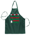 I Just Want to Bake Stuff and Watch Christmas Movies Christmas Ugly Christmas Sweater Ugly Christmas Butcher Graphic Apron for Kitchen BBQ Grilling Cooking