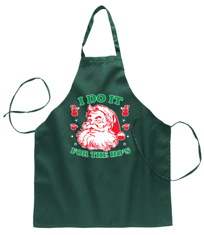 Ugly Ugly Christmas I Do it for The Hos Xmas Christmas Ugly Christmas Sweater Ugly Christmas Butcher Graphic Apron for Kitchen BBQ Grilling Cooking
