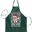 Santas Coming That's What She Said Michael Scott Christmas Ugly Christmas Sweater Ugly Christmas Butcher Graphic Apron for Kitchen BBQ Grilling Cooking