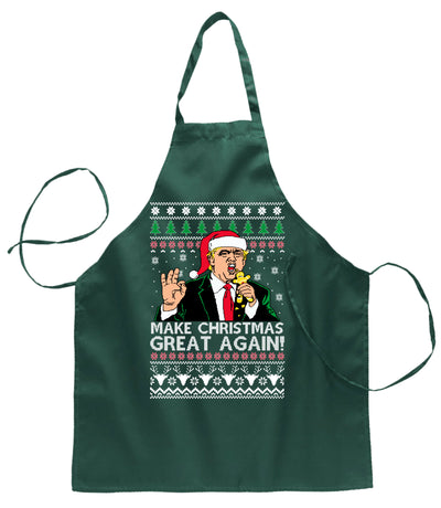 Ugly Ugly Christmas Make Christmas Great Again Ugly Christmas Sweater Ugly Christmas Butcher Graphic Apron for Kitchen BBQ Grilling Cooking