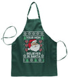 Your Mom Believes in Santa Ugly Christmas Sweater Ugly Christmas Butcher Graphic Apron for Kitchen BBQ Grilling Cooking