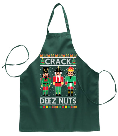 Ugly Ugly Christmas Crack Deez Nuts Meme Christmas Ugly Christmas Sweater Ugly Christmas Butcher Graphic Apron for Kitchen BBQ Grilling Cooking