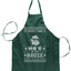 Theres Some Hos in The House Santa Christmas Ugly Christmas Sweater Ugly Christmas Butcher Graphic Apron for Kitchen BBQ Grilling Cooking