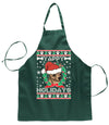 Ugly Ugly Christmas Yappy Holidays  Ugly Christmas Sweater Ugly Christmas Butcher Graphic Apron for Kitchen BBQ Grilling Cooking