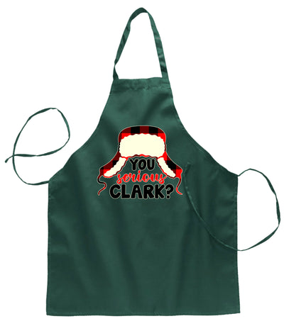You Serious Clark?  Ugly Christmas Sweater Ugly Christmas Butcher Graphic Apron for Kitchen BBQ Grilling Cooking