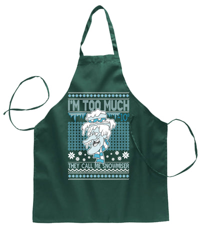 Ugly Ugly Christmas They Call Me Snowmeiser I'm Too Much  Ugly Christmas Sweater Ugly Christmas Butcher Graphic Apron for Kitchen BBQ Grilling Cooking