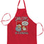 Santa Claus is Coming, That's What She Said  Ugly Christmas Sweater Ugly Christmas Butcher Graphic Apron for Kitchen BBQ Grilling Cooking
