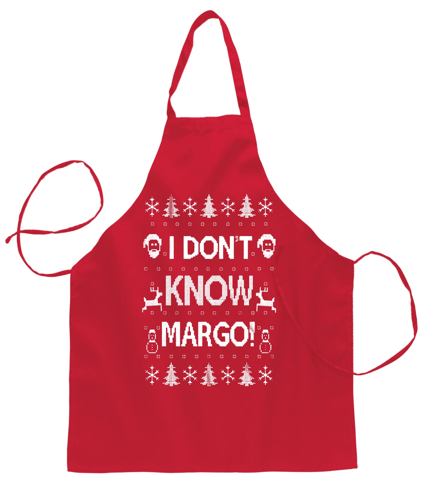 Ugly Ugly Christmas I Don't Know Margo Christmas Ugly Christmas Sweater Ugly Christmas Butcher Graphic Apron for Kitchen BBQ Grilling Cooking