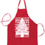 Ugly Ugly Christmas Tree Isn't The Only Thing Getting Lit Christmas Ugly Christmas Sweater Ugly Christmas Butcher Graphic Apron for Kitchen BBQ Grilling Cooking