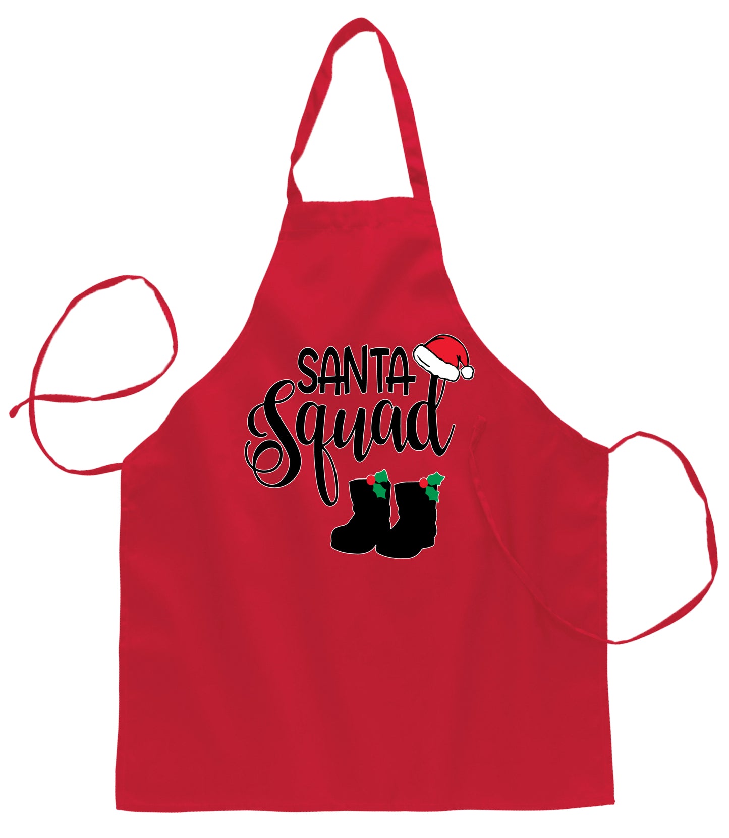Ugly Ugly Christmas Santa Squad Xmas Hat Boots Christmas Ugly Christmas Sweater Ugly Christmas Butcher Graphic Apron for Kitchen BBQ Grilling Cooking
