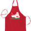 Sexy Santa Im Laying on Your Present Christmas Ugly Christmas Sweater Ugly Christmas Butcher Graphic Apron for Kitchen BBQ Grilling Cooking
