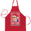 Santas Coming That's What She Said Michael Scott Christmas Ugly Christmas Sweater Ugly Christmas Butcher Graphic Apron for Kitchen BBQ Grilling Cooking