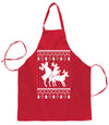 Ugly Ugly Christmas Reindeer Fucks Ugly Christmas Sweater Ugly Christmas Butcher Graphic Apron for Kitchen BBQ Grilling Cooking