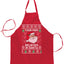 Your Mom Believes in Santa Ugly Christmas Sweater Ugly Christmas Butcher Graphic Apron for Kitchen BBQ Grilling Cooking