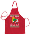 Ight Imma Head Out Ugly Christmas Sweater Ugly Christmas Butcher Graphic Apron for Kitchen BBQ Grilling Cooking