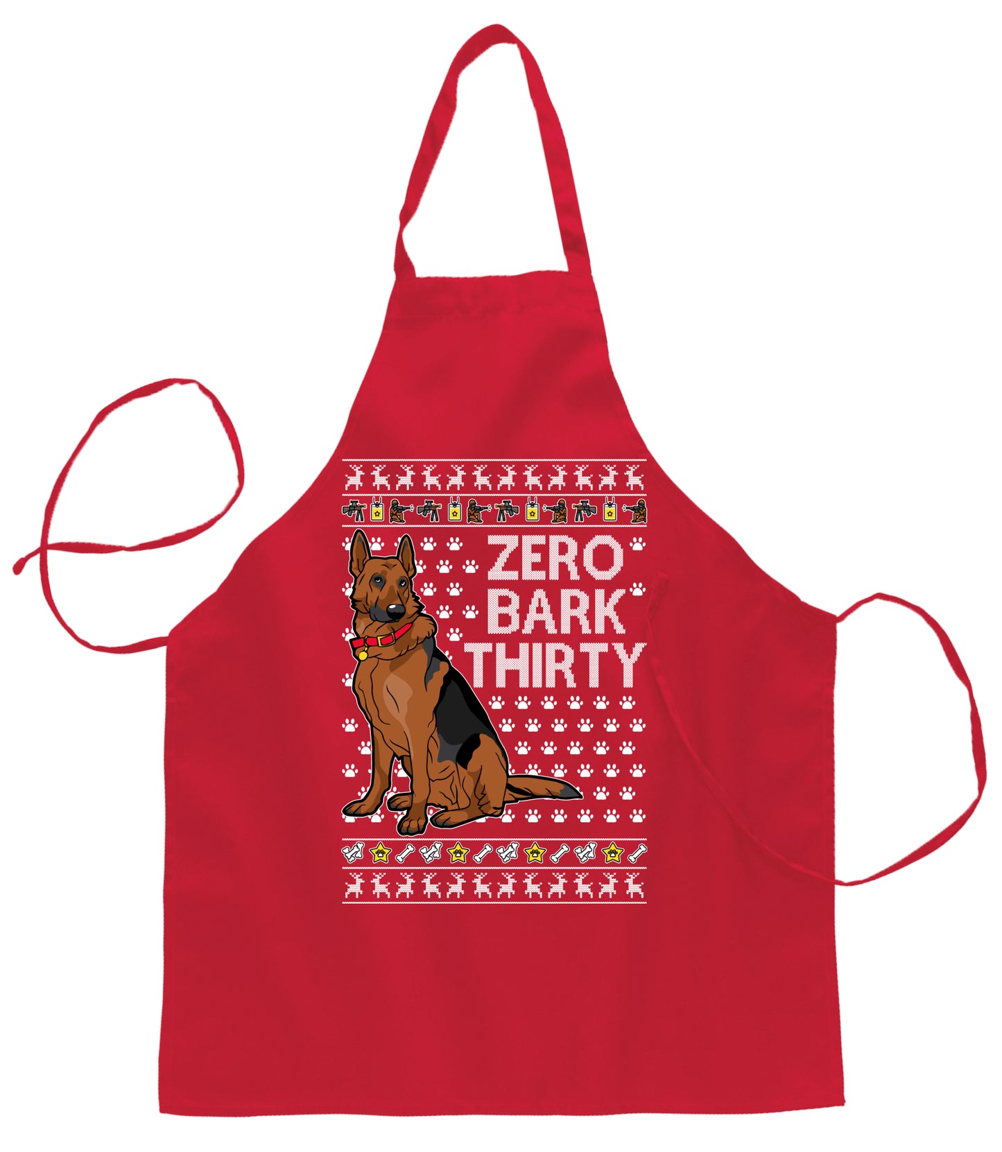 Zero Bark Thirty Ugly Christmas Sweater Ugly Christmas Butcher Graphic Apron for Kitchen BBQ Grilling Cooking