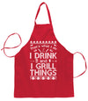 Ugly Ugly Christmas I Drink and I Grill Things Christmas Ugly Christmas Sweater Ugly Christmas Butcher Graphic Apron for Kitchen BBQ Grilling Cooking