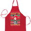 Ugly Ugly Christmas Santa Keg Stand Beer Drinking Drunk Christmas Ugly Christmas Sweater Ugly Christmas Butcher Graphic Apron for Kitchen BBQ Grilling Cooking