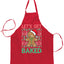 Lets get Baked Gingerbread Weed Stoner Christmas Ugly Christmas Sweater Ugly Christmas Butcher Graphic Apron for Kitchen BBQ Grilling Cooking