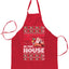 There is Some Hos in The House Christmas Ugly Christmas Sweater Ugly Christmas Butcher Graphic Apron for Kitchen BBQ Grilling Cooking