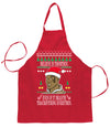 Tyson lisp Believe in Thomthin Thacrifithing Everythin Christmas Ugly Christmas Sweater Ugly Christmas Butcher Graphic Apron for Kitchen BBQ Grilling Cooking