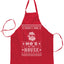Theres Some Hos in The House Santa Christmas Ugly Christmas Sweater Ugly Christmas Butcher Graphic Apron for Kitchen BBQ Grilling Cooking