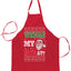 Ugly Ugly Christmas Where My Hos at Santa Christmas Ugly Christmas Sweater Ugly Christmas Butcher Graphic Apron for Kitchen BBQ Grilling Cooking