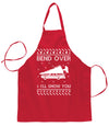 Ugly Ugly Christmas Bend Over I'll Show You Ugly Christmas Sweater Ugly Christmas Butcher Graphic Apron for Kitchen BBQ Grilling Cooking
