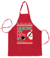 Ugly Ugly Christmas Where My Ho's at? Ugly Christmas Sweater Ugly Christmas Butcher Graphic Apron for Kitchen BBQ Grilling Cooking