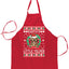 Ugly Ugly Christmas Santa's Little Yelper  Ugly Christmas Sweater Ugly Christmas Butcher Graphic Apron for Kitchen BBQ Grilling Cooking